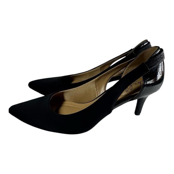 New Abella Women 11M Black Pump Comfort Kitten Heel Patent Leather Holiday Party - Picture 1 of 13